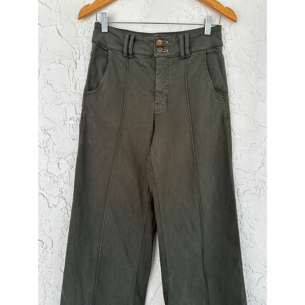 Pilcro Wide Leg High Rise Cuff Pants Women 27 - Picture 2 of 8